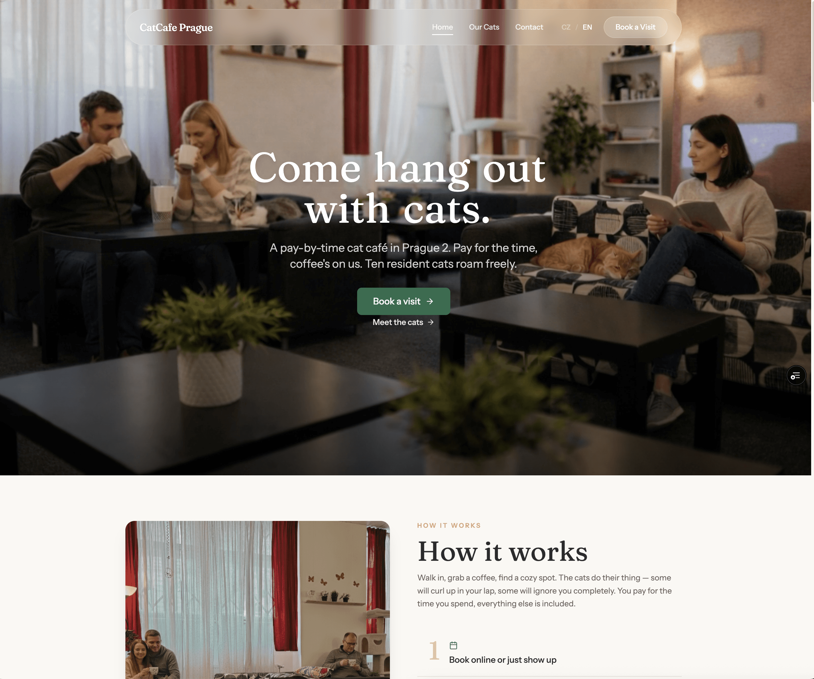 Скриншот кейса CatCafe